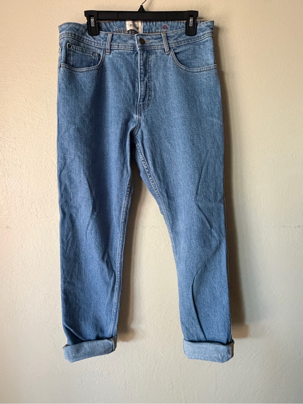Sezane denim straight leg jeans light wash  s24 ipan033b rn 54 043 size 42